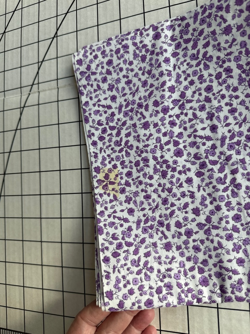 Vintage Purple Ditsy Floral Cotton Fabric 2 Yards x 36” Calico Cottage Prairie - Picture 3 of 9